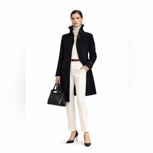 Hilary Radley New York Cashmere Wool Blend Pea Coat - Black - Women’s Size 8 (M)